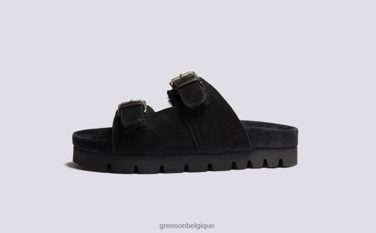 femmes Grenson noir flore des sandales HL6R8375
