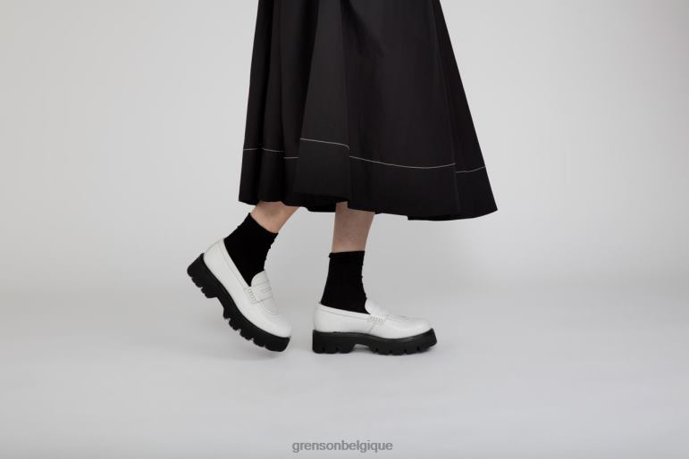 femmes Grenson blanc bonnet flâneurs HL6R8242