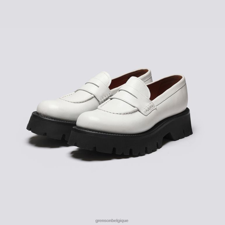 femmes Grenson blanc bonnet flâneurs HL6R8242