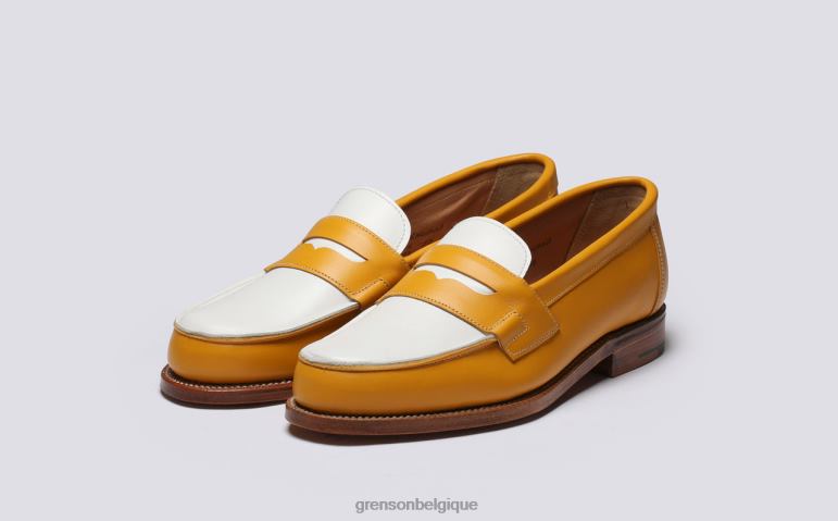 femmes Grenson jaune blanc Epsom flâneurs HL6R8236