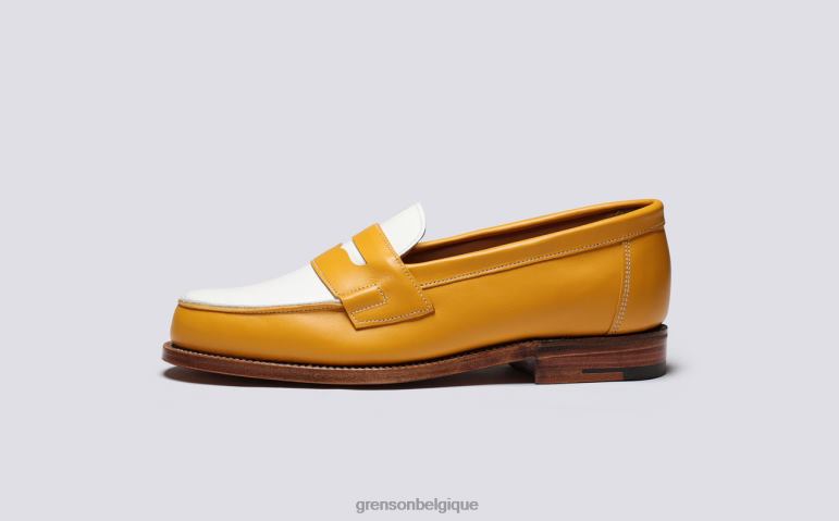 femmes Grenson jaune blanc Epsom flâneurs HL6R8236