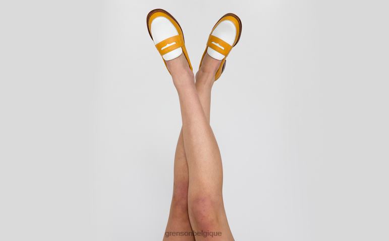 femmes Grenson jaune blanc Epsom flâneurs HL6R8236