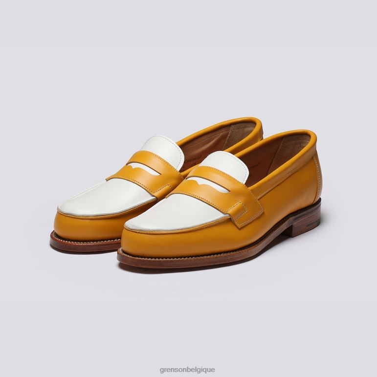 femmes Grenson jaune blanc Epsom flâneurs HL6R8236