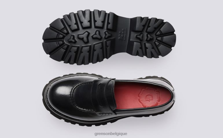 femmes Grenson noir bonnet flâneurs HL6R8243