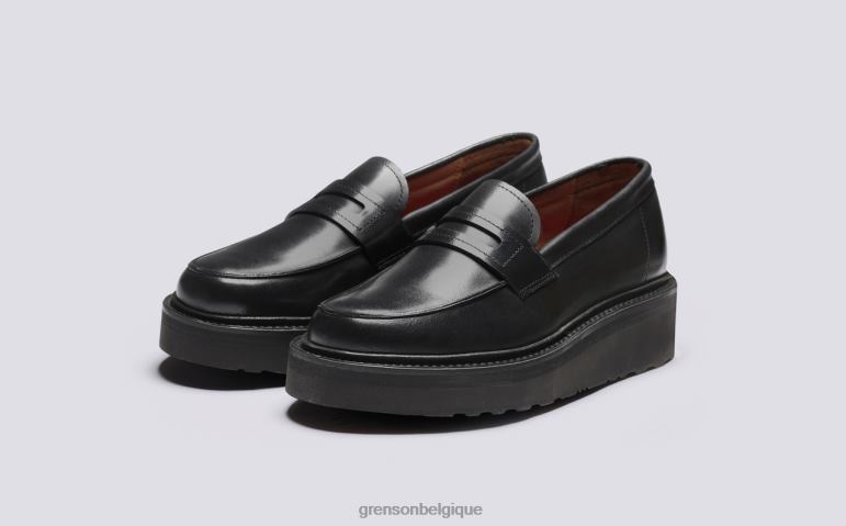 femmes Grenson noir céleste flâneurs HL6R8241