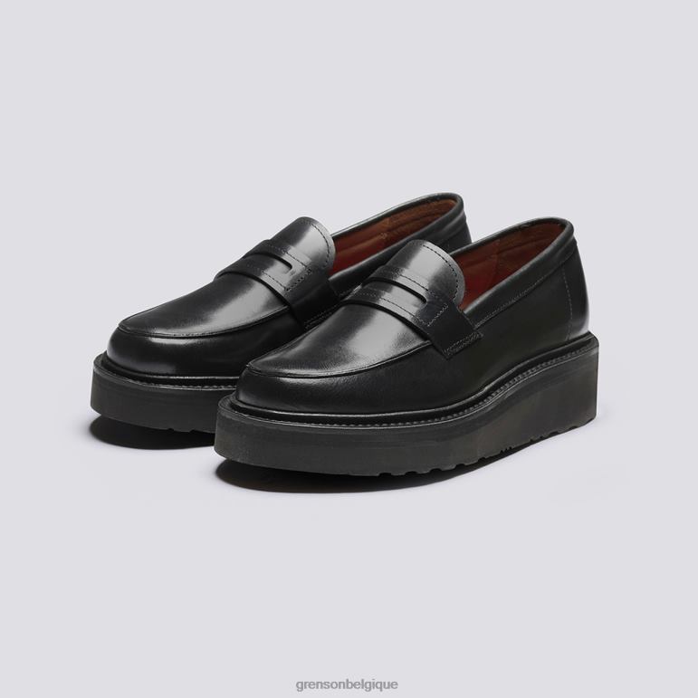 femmes Grenson noir céleste flâneurs HL6R8241