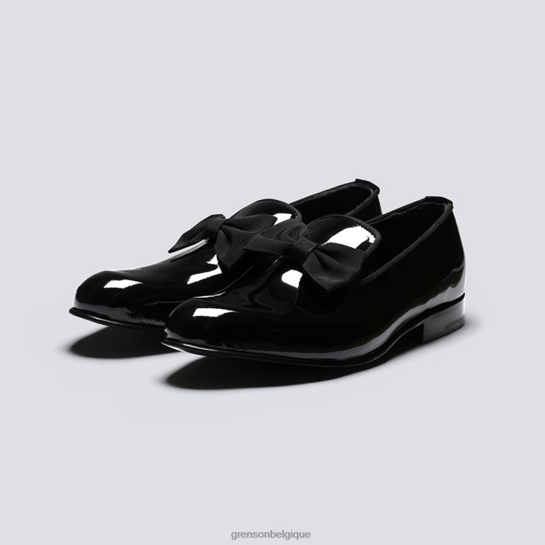 femmes Grenson noir robe pantoufle flâneurs HL6R8240