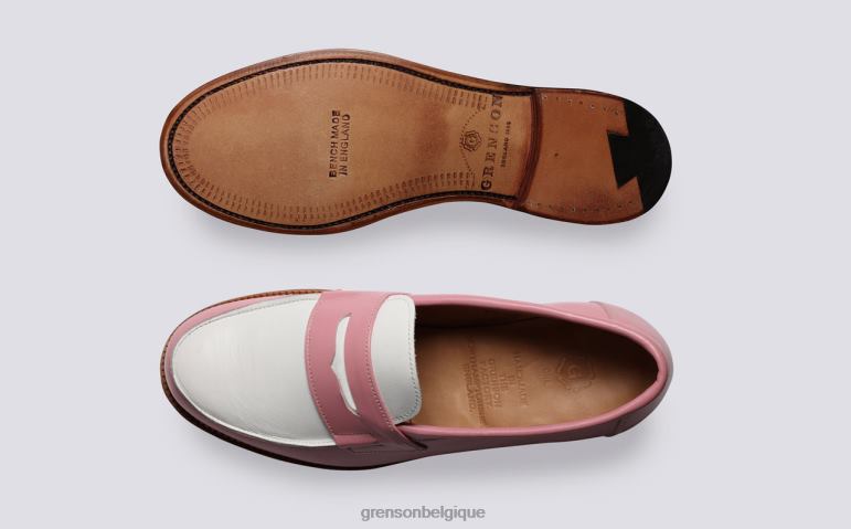 femmes Grenson rose/blanc Epsom flâneurs HL6R8235