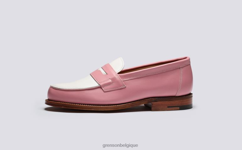 femmes Grenson rose/blanc Epsom flâneurs HL6R8235