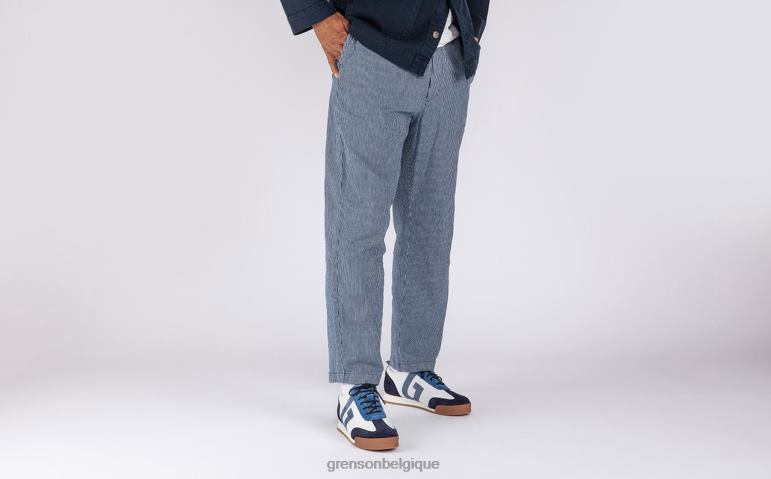 Hommes Grenson blanc bleu espadrille 51 baskets HL6R8188