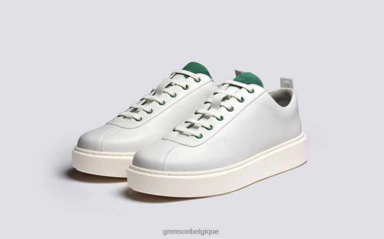 Hommes Grenson blanc vert basket 30 baskets HL6R8182