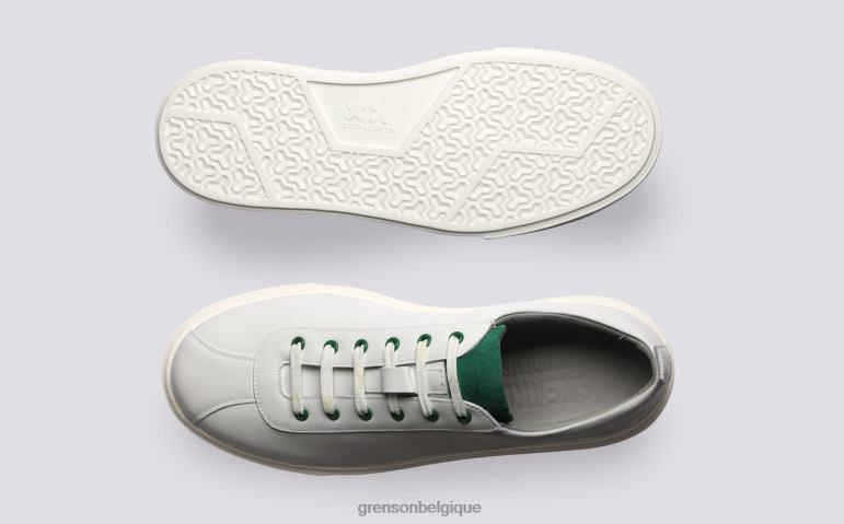 Hommes Grenson blanc vert basket 30 baskets HL6R8182