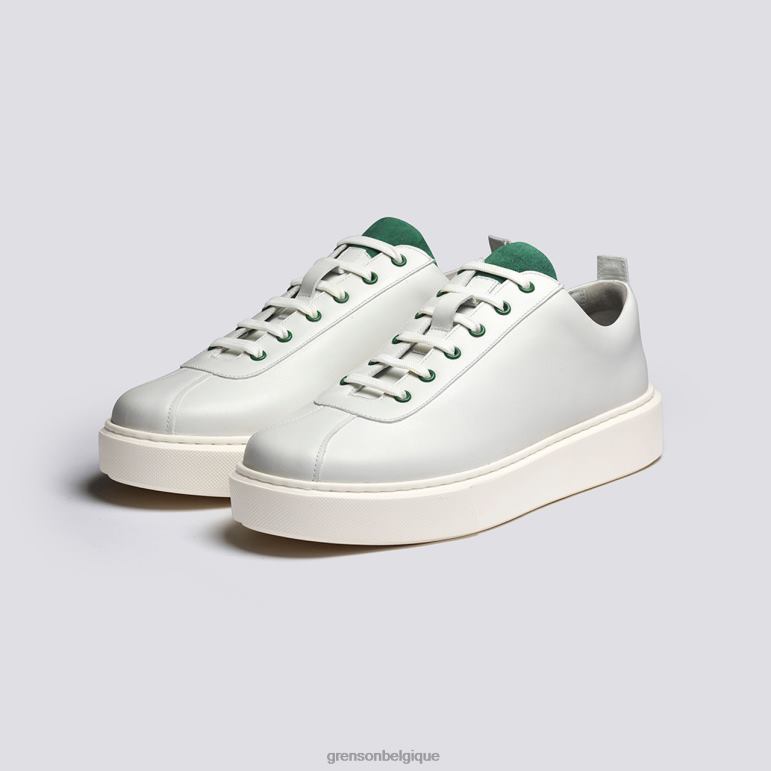 Hommes Grenson blanc vert basket 30 baskets HL6R8182