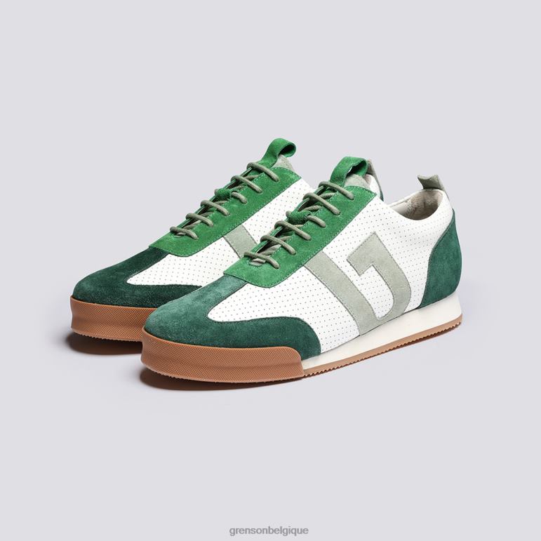 Hommes Grenson blanc vert espadrille 51 baskets HL6R8207