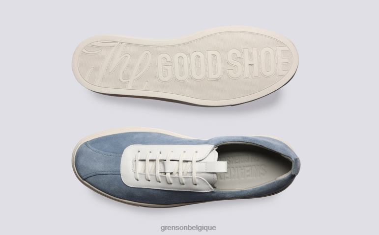 Hommes Grenson bleu clair basket 1 baskets HL6R8170