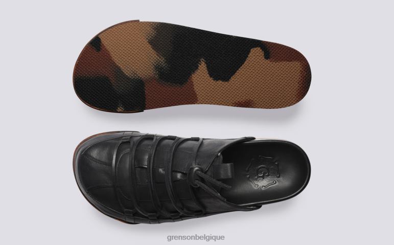 Hommes Grenson bruni noir espadrille 75 baskets HL6R8203