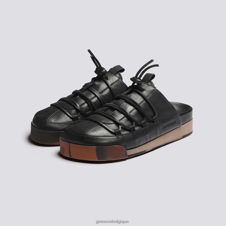 Hommes Grenson bruni noir espadrille 75 baskets HL6R8203