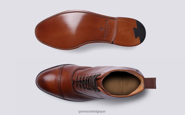 Hommes Grenson Cognac balmoral bottes HL6R85