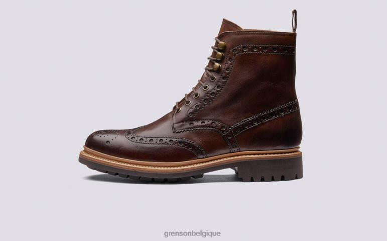 Hommes Grenson marron foncé Fred bottes HL6R81