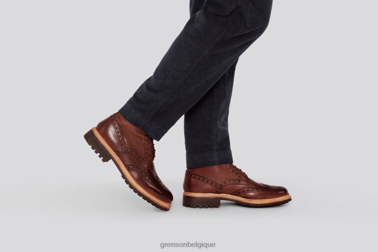 Hommes Grenson marron foncé Fred bottes HL6R81