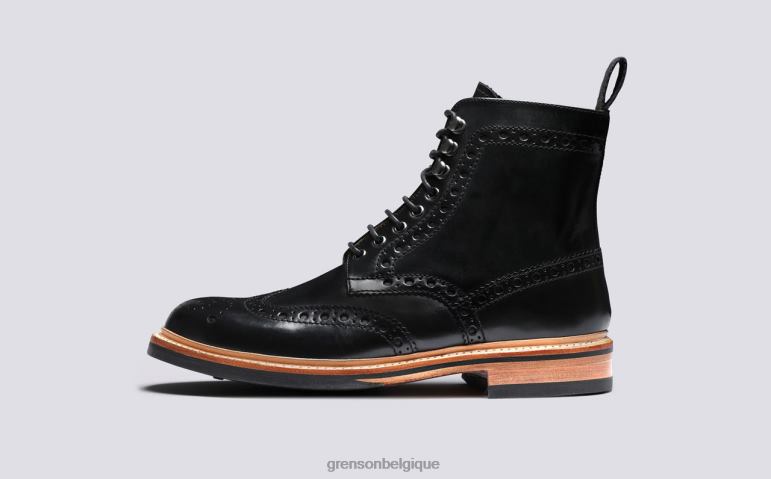 Hommes Grenson noir Fred bottes HL6R816
