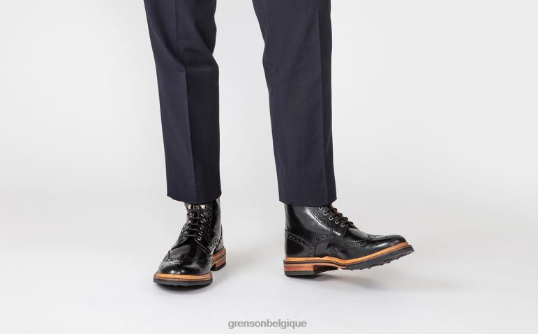 Hommes Grenson noir Fred bottes HL6R816