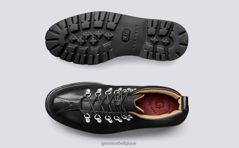 Hommes Grenson noir policier bottes HL6R861