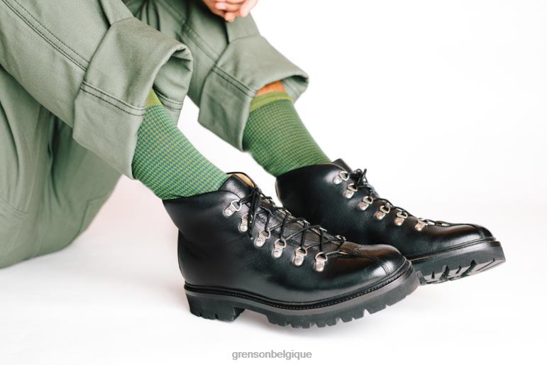 Hommes Grenson noir policier bottes HL6R861