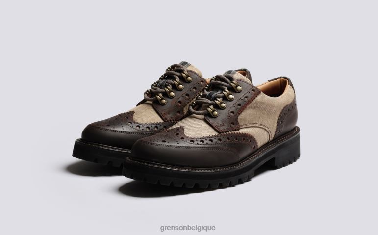 Hommes Grenson beige technologie archie chaussures brogues HL6R8107