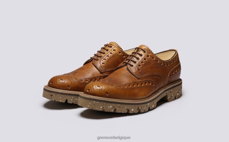 Hommes Grenson brun archie chaussures brogues HL6R8109