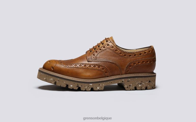 Hommes Grenson brun archie chaussures brogues HL6R8109