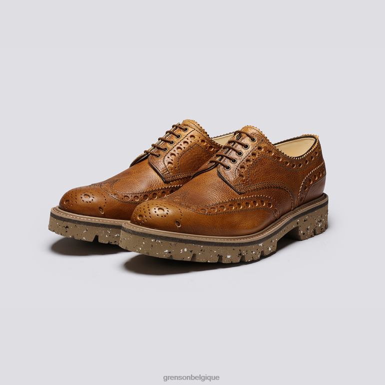 Hommes Grenson brun archie chaussures brogues HL6R8109