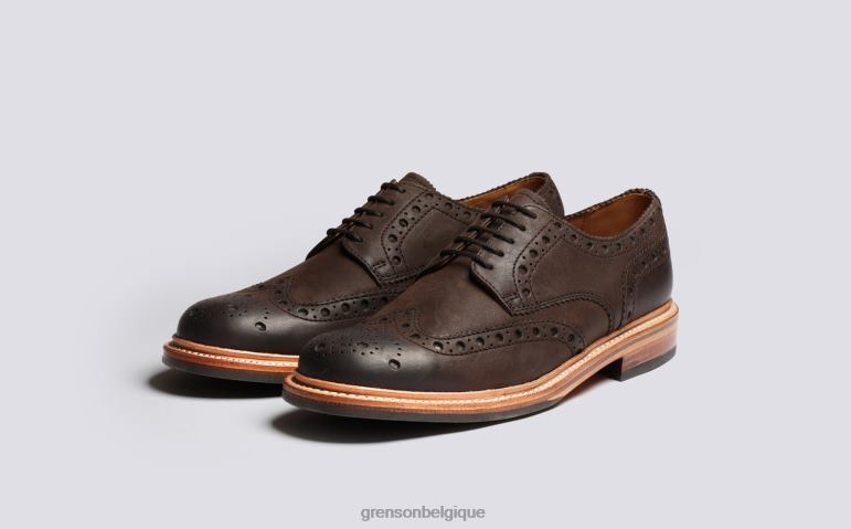 Hommes Grenson brun archie chaussures brogues HL6R8113