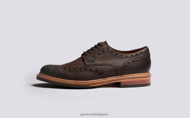 Hommes Grenson brun archie chaussures brogues HL6R8113