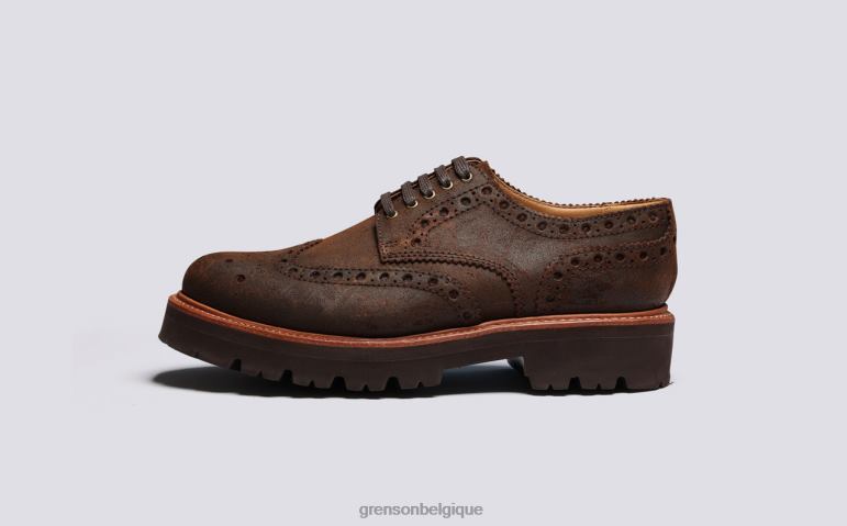 Hommes Grenson brun archie chaussures brogues HL6R8122