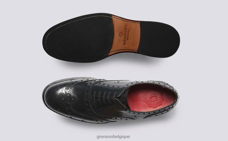 Hommes Grenson noir anderson chaussures brogues HL6R8123