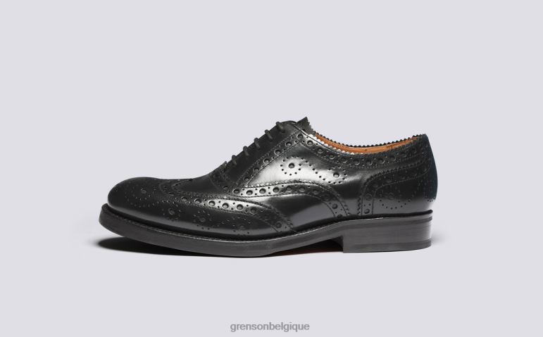 Hommes Grenson noir anderson chaussures brogues HL6R8123