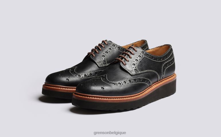 Hommes Grenson noir archie chaussures brogues HL6R8115
