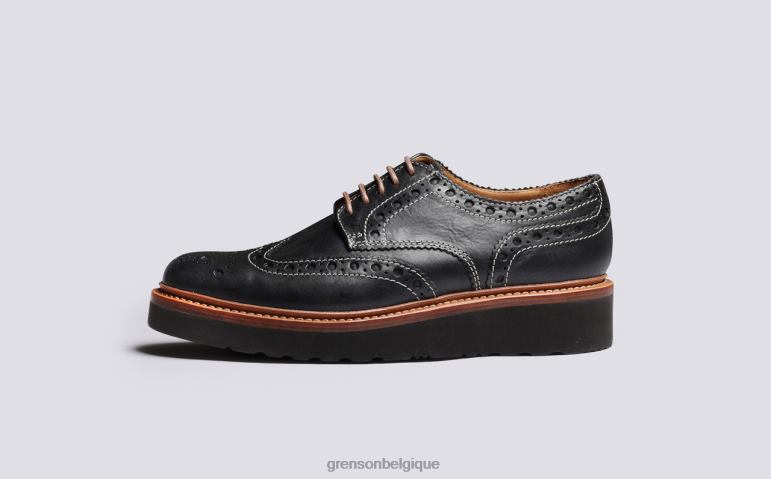 Hommes Grenson noir archie chaussures brogues HL6R8115