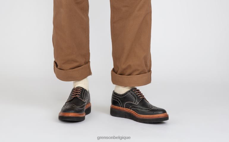 Hommes Grenson noir archie chaussures brogues HL6R8115