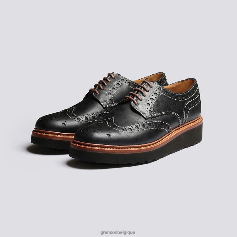 Hommes Grenson noir archie chaussures brogues HL6R8115