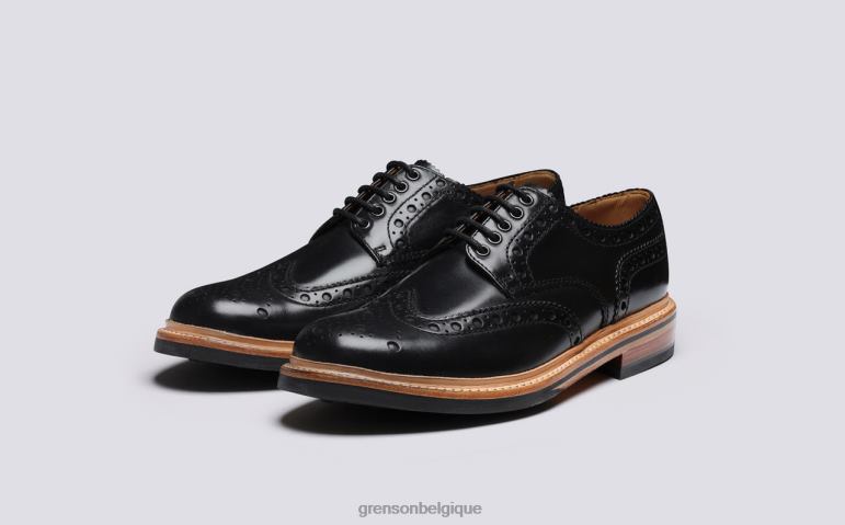 Hommes Grenson noir archie chaussures brogues HL6R8117
