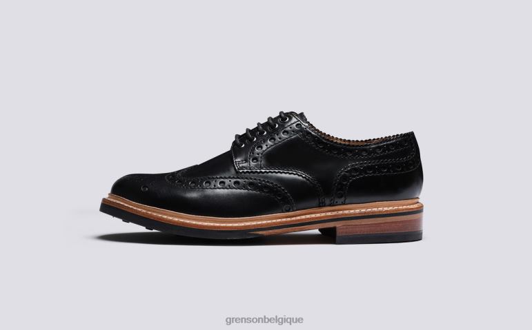 Hommes Grenson noir archie chaussures brogues HL6R8117