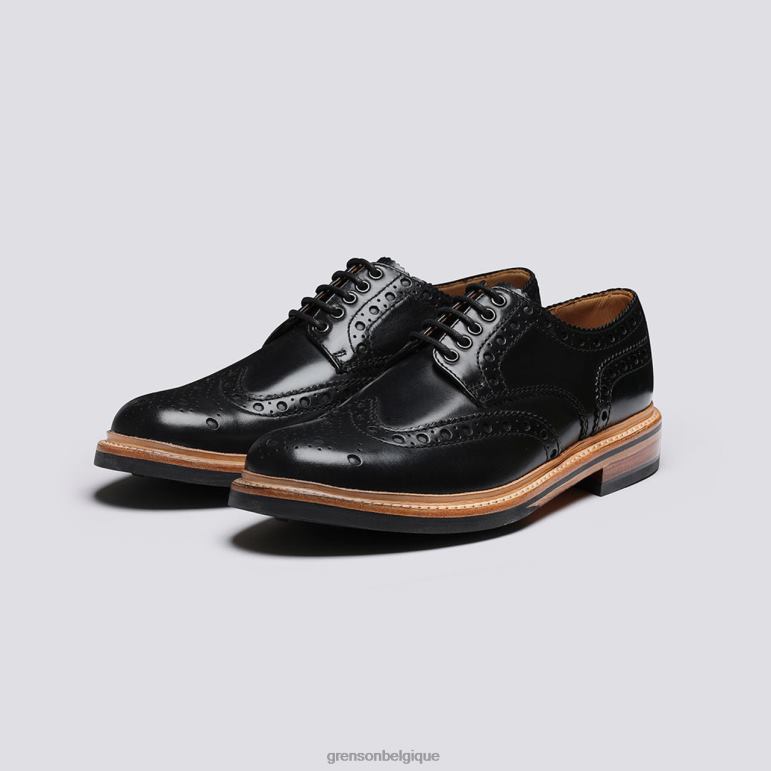 Hommes Grenson noir archie chaussures brogues HL6R8117