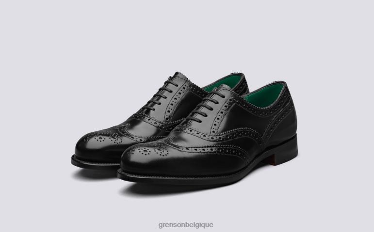 Hommes Grenson noir/jade herse chaussures brogues HL6R8125