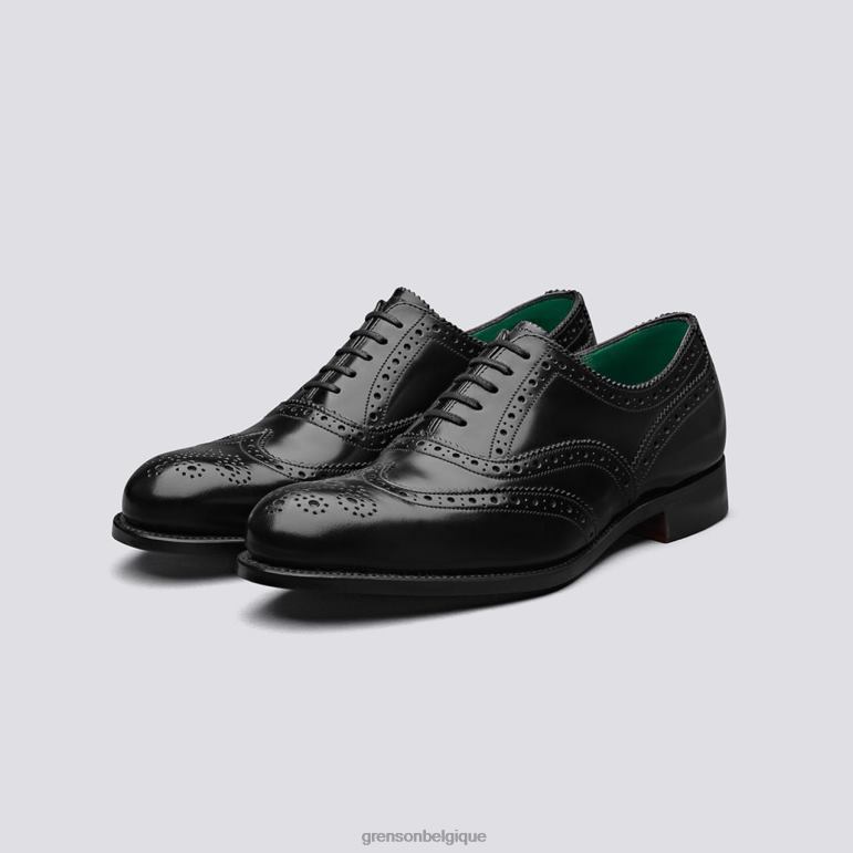Hommes Grenson noir/jade herse chaussures brogues HL6R8125