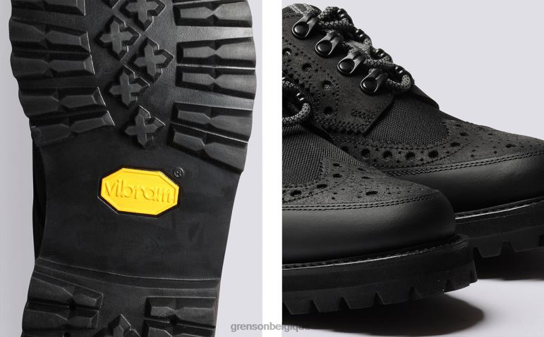 Hommes Grenson noir technologie archie chaussures brogues HL6R8108