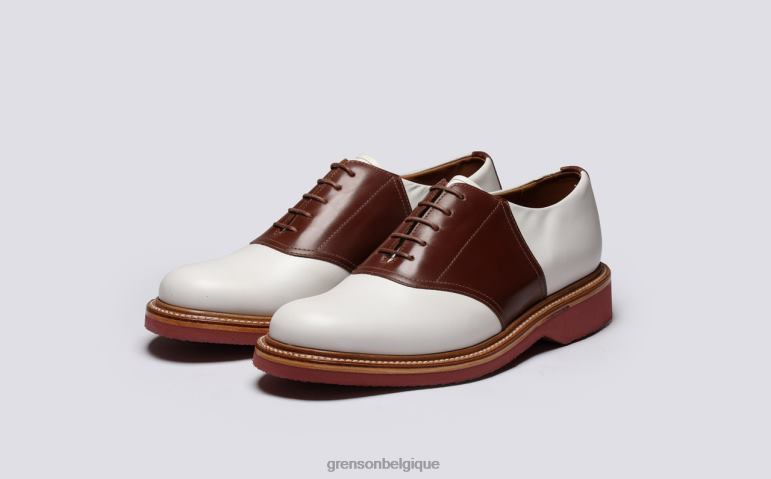 Hommes Grenson blanc/beige bellamy chaussures derby HL6R8148