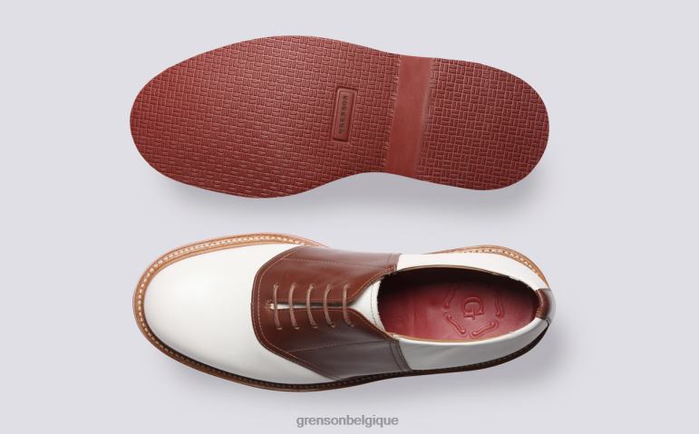 Hommes Grenson blanc/beige bellamy chaussures derby HL6R8148