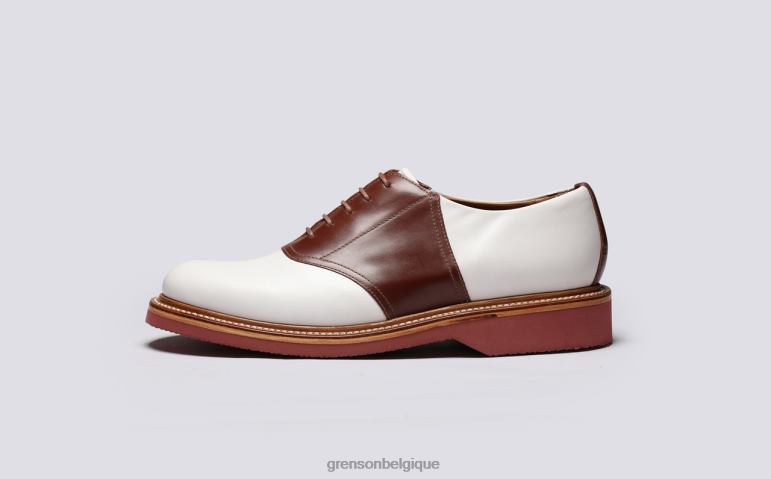 Hommes Grenson blanc/beige bellamy chaussures derby HL6R8148